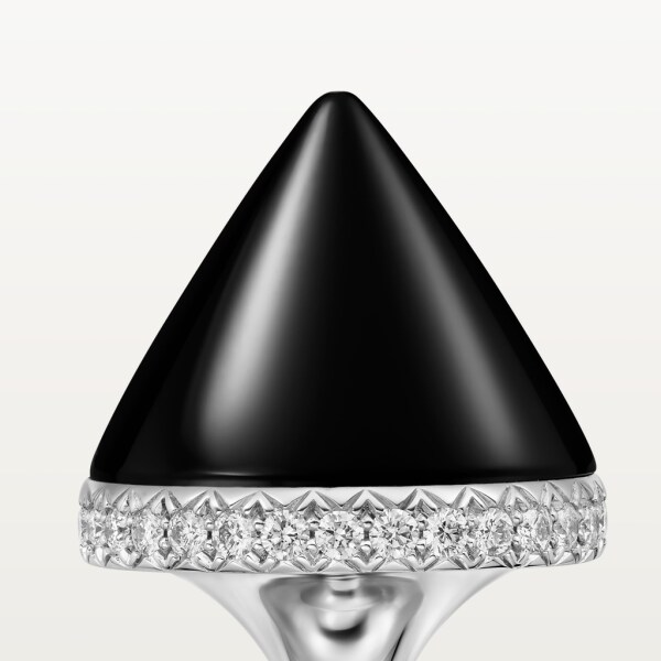 Clash [Un]limited Ring White gold, onyx, diamonds